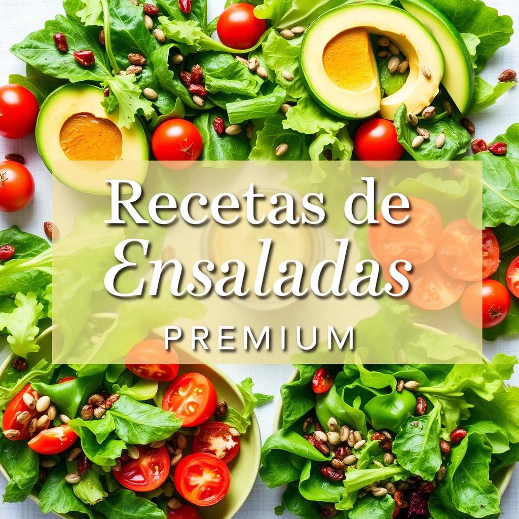 Portada de Recetas de Ensaladas Premium